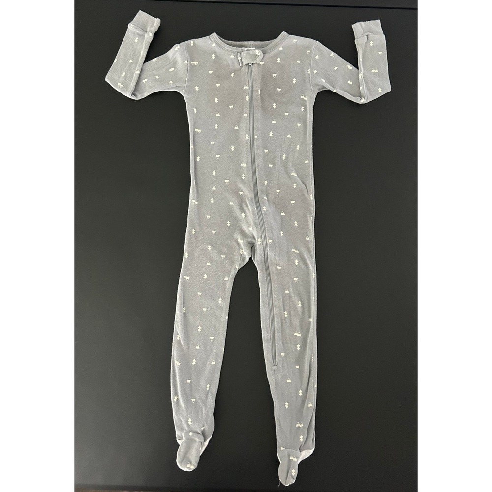 Gerber Baby Boy Gray Mountain Tree Print Footed Pajama Sleeper 24 Months 1490